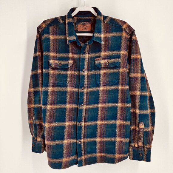 Orvis Big Bear Flannel Button Front Shirt Size XXL Heavyweight Double Brushed - Picture 1 of 13